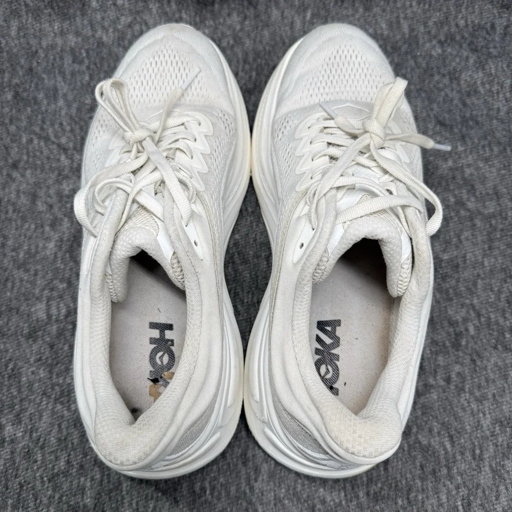 Hoka Bondi 9 Womens Size 10.5 White Max Cushion Running Shoes W BONDI 9